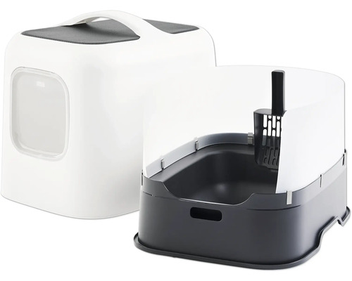 Katzentoilette mit Haube und Streuschaufel