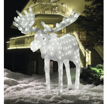 Beleuchtete Elchfigur für den Aussenbereich im Garten