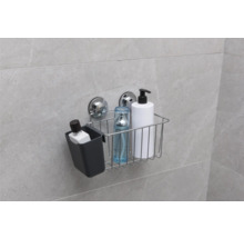 Duschregal mit Saugnäpfen zur Aufbewahrung von Badartikeln an der Wand