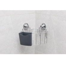 Eckregal zur Badaufbewahrung mit Saugnäpfen zur Wandmontage