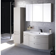 Modernes Badezimmer-Set mit Waschtisch, Spiegelschrank und Hochschrank