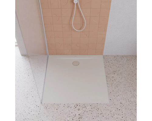 Receveur de douche carré avec pomme de douche