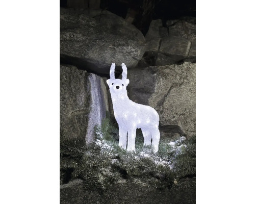 Dekorativer, beleuchteter Acryl-Hirsch für den Aussenbereich