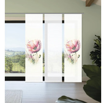 Panneaux japonais avec motif floral devant une fenêtre