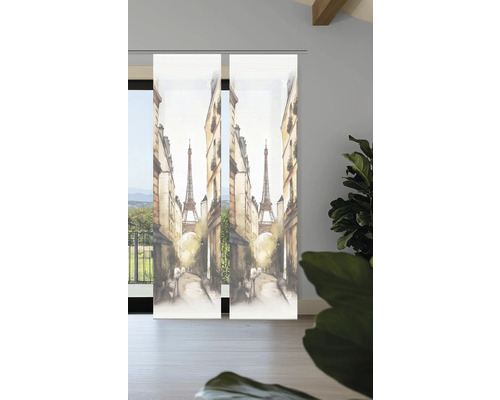 Schiebevorhänge mit Paris-Motiv und Eiffelturm