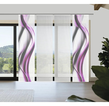 Raumszene mit Schiebegardinen mit Wellenmuster zur Fensterdekoration