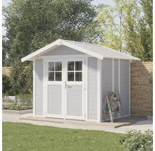 Abri de jardin en bois avec double porte dans le jardin