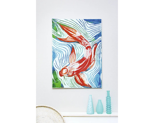 Gemälde mit Fischmotiv an der Wand