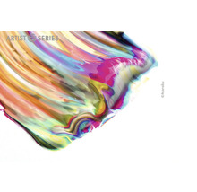 Farbiger Farbanstrich mit dem Schriftzug 'Artist Series'