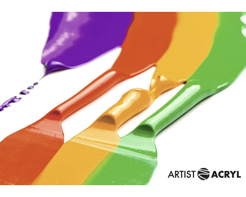 Nahaufnahme von Farbklecksen in verschiedenen Farben