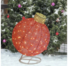 Boule de Noël décorative rouge avec éclairage pour l'extérieur
