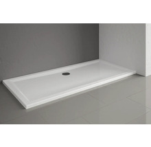 Receveur de douche rectangulaire en acrylique avec garniture d'écoulement
