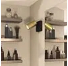 Applique murale avec deux spots et étagères