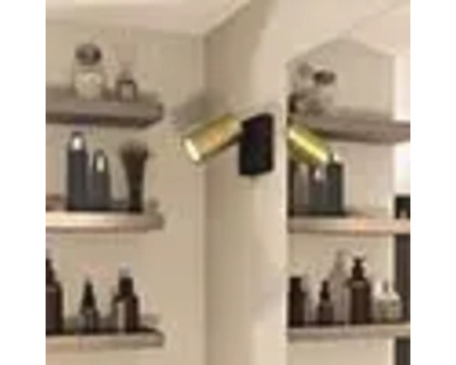 Applique murale avec deux spots et étagères