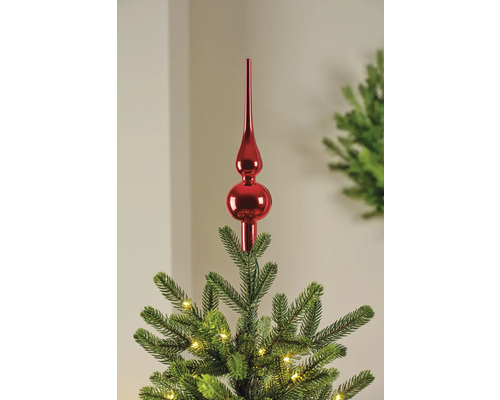 Weihnachtsbaumspitze auf einem Weihnachtsbaum