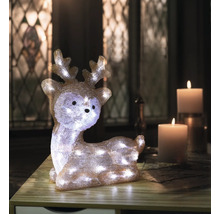 Figurine décorative de renne lumineuse en plastique