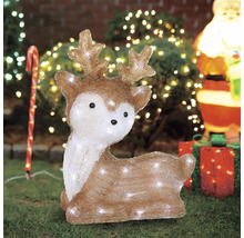 Cerf décoratif avec éclairage pour l'extérieur comme décoration de jardin de Noël
