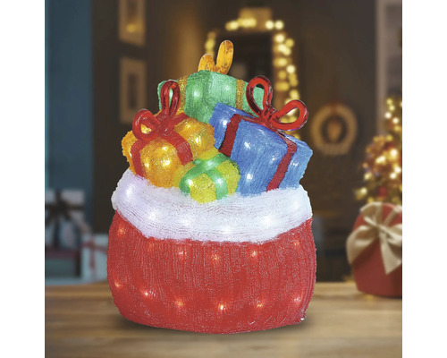 Lampe décorative en forme de sac cadeau avec plusieurs cadeaux