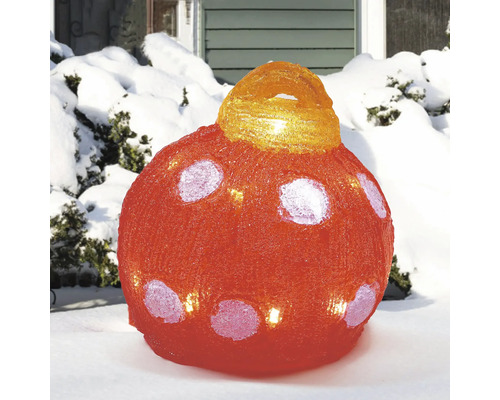 Dekorative Weihnachtskugel mit Punkten für den Aussenbereich