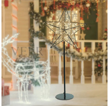 Dekorativer, beleuchteter Stern mit Ständer für den Aussenbereich zur festlichen Beleuchtung.