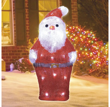 Leuchtender Weihnachtsmann als Weihnachtsdekoration für den Aussenbereich