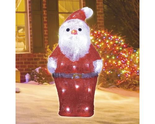 Leuchtender Weihnachtsmann als Weihnachtsdekoration für den Aussenbereich