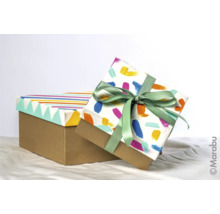 Deux boîtes cadeaux décorées avec un ruban