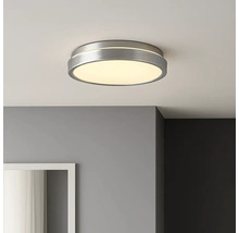 Plafonnier rond en métal avec source lumineuse