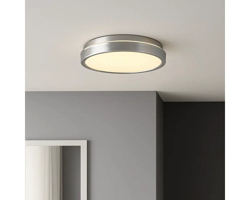 Plafonnier rond en métal avec source lumineuse