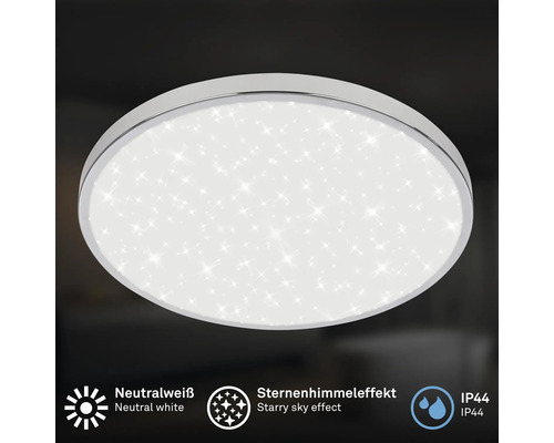 Runde Deckenleuchte mit Sternenhimmel-Effekt und neutralweissem Licht
