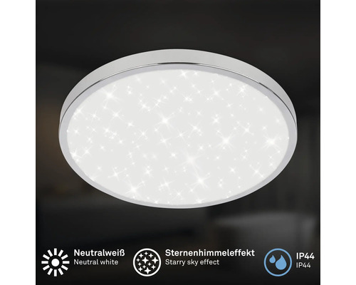 Runde Deckenleuchte mit Sternenhimmel-Effekt und neutralweissem Licht