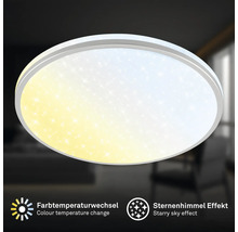 Runde Deckenleuchte mit Farbwechsel und Sternenhimmel-Effekt