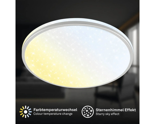 Runde Deckenleuchte mit Farbwechsel und Sternenhimmel-Effekt