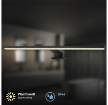 Schwarze LED-Wandleuchte mit warmweissem Licht
