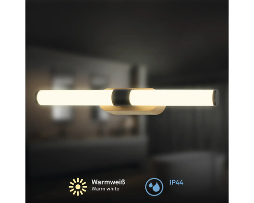 Applique murale LED avec lumière blanc chaud et indice de protection IP44