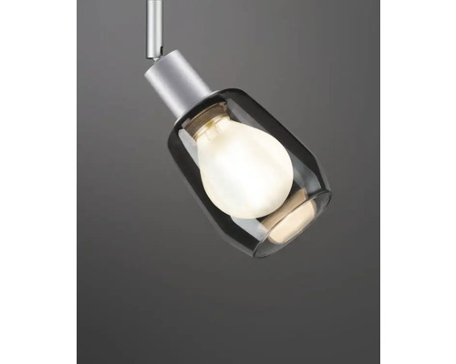 Lampe avec boîtier en verre transparent