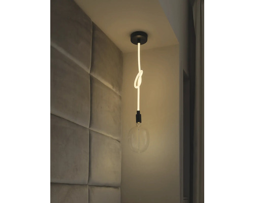 Dekorative Pendelleuchte mit Knoten und Glühbirne