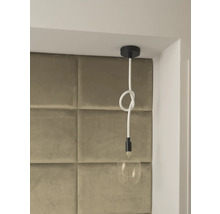 Pendelleuchte mit dekorativem Knoten und Glühbirne