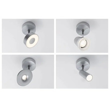 Quatre spots de plafond différents en métal
