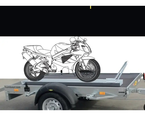 Remorque à moto avec accessoire moto à titre d'illustration
