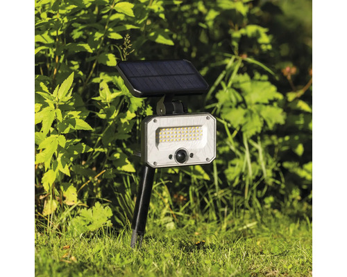 Lampe solaire avec détecteur de mouvement dans le jardin