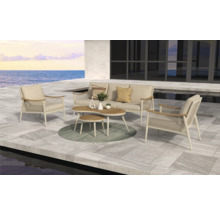 Gartenmöbelset mit Sofa, Sesseln und Tisch für den Außenbereich