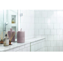 Badezimmer-Szene mit Badaccessoires und Luftbefeuchter auf einem Waschtisch