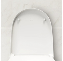 Logo Laufen sur un siège de toilette