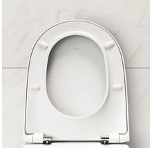 Abattant de WC avec couvercle ouvert