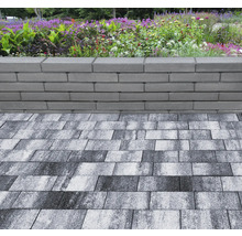 Muret de jardin en béton avec pavés