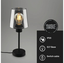 Tischleuchte mit Glasschirm, E27-Sockel und Kabel mit Schalter