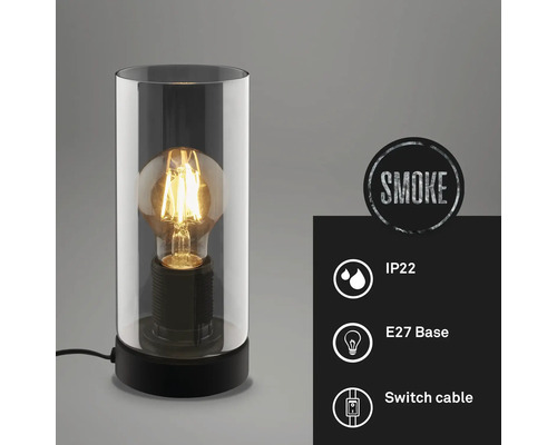 Dekorative Tischleuchte mit E27 Fassung und Kabelschalter