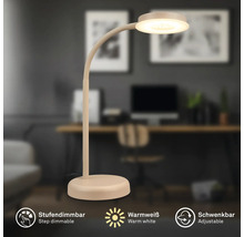 Schreibtischlampe mit LED-Leuchte, stufenlos dimmbar und schwenkbar