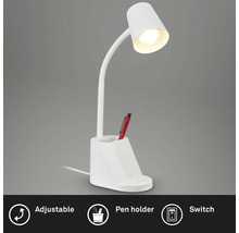 Schreibtischlampe mit Stifthalter und verstellbarem Lampenarm